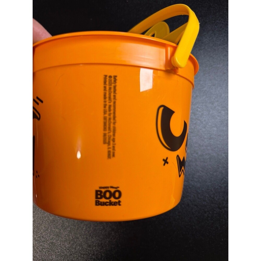 McDonalds Halloween Boo Bucket Orange Jack O Lantern Candy‎ Pail 2022 2023 Trick